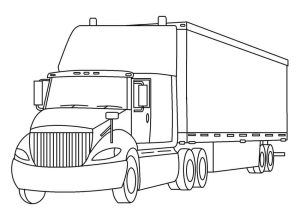 Tô màu Xe Tải To Lớn cho bé tập tô