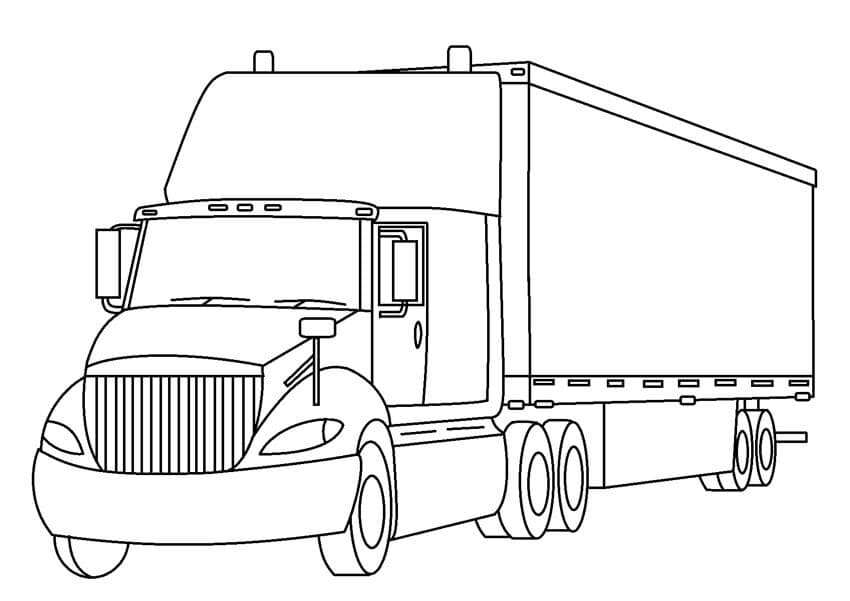 Tô màu Xe Tải To Lớn cho bé tập tô