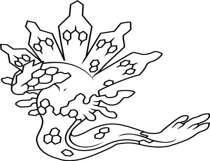 Tô màu zygarde hình thái 50% cho bé tập tô