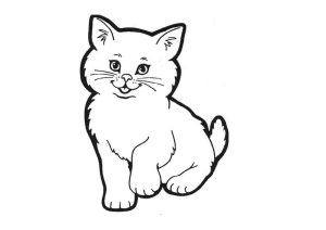 Tranh Tô Màu Con Mèo Dễ Thương dễ thương cho bé