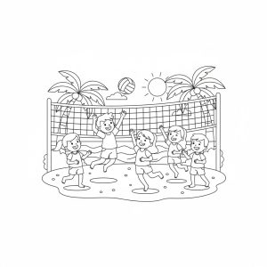 Bóng Chuyền Bãi Biển Vui Vẻ