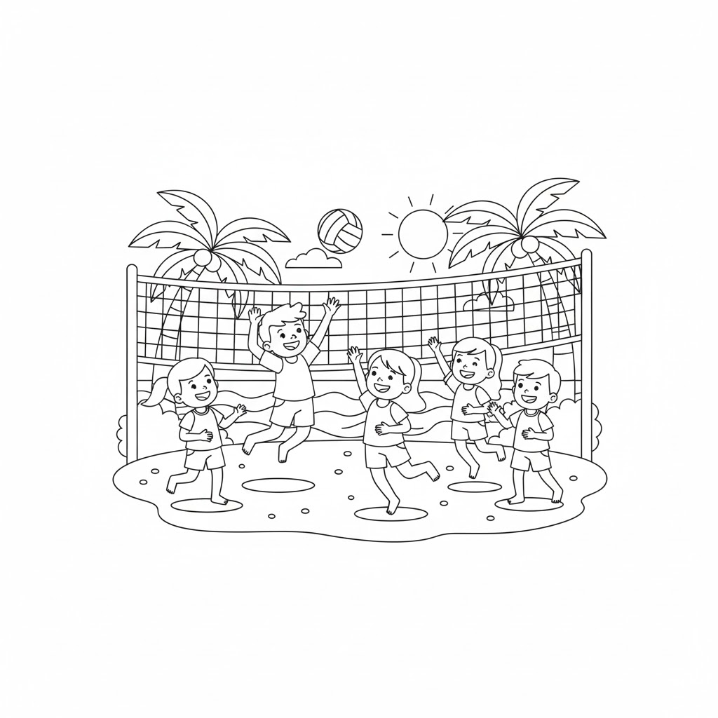 Bóng Chuyền Bãi Biển Vui Vẻ