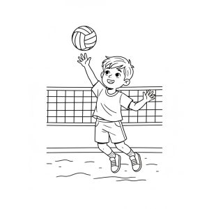 Cậu Bé Chơi Bóng Chuyền