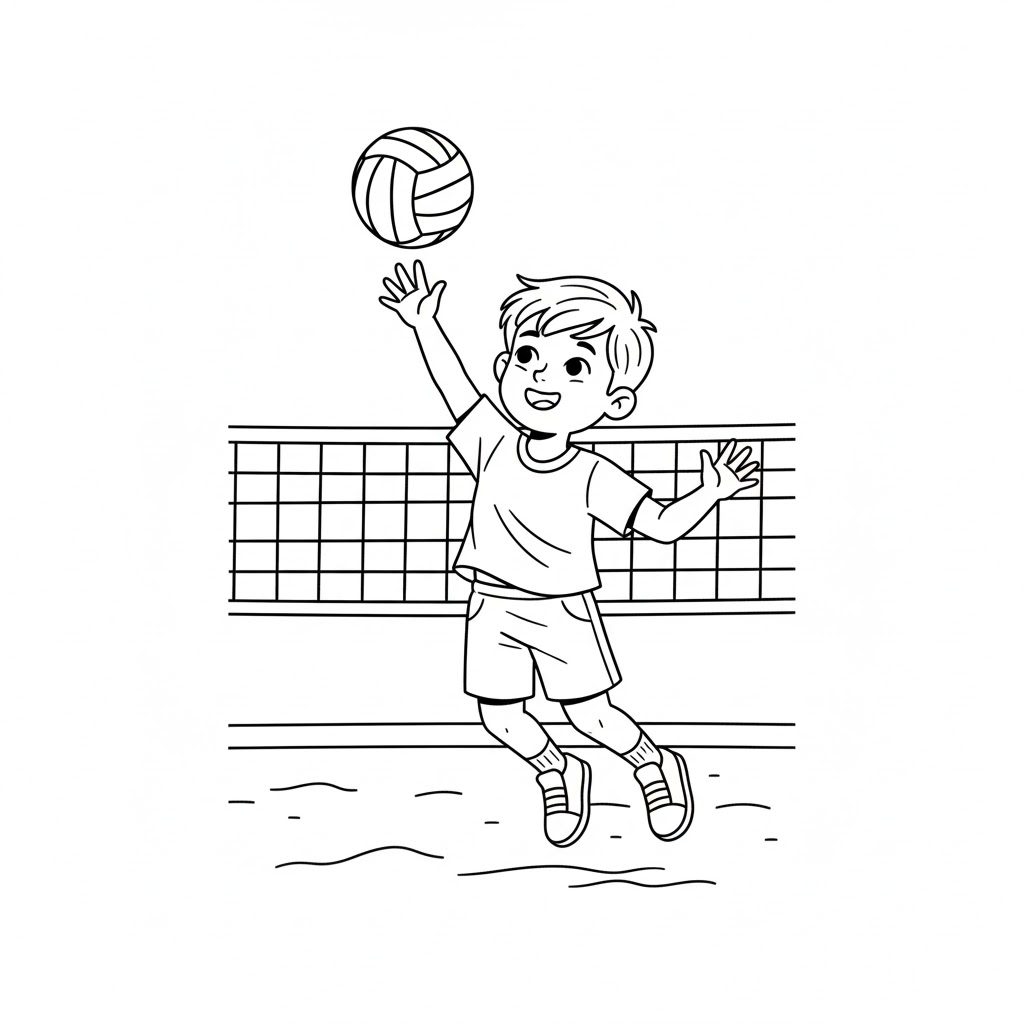 Cậu Bé Chơi Bóng Chuyền