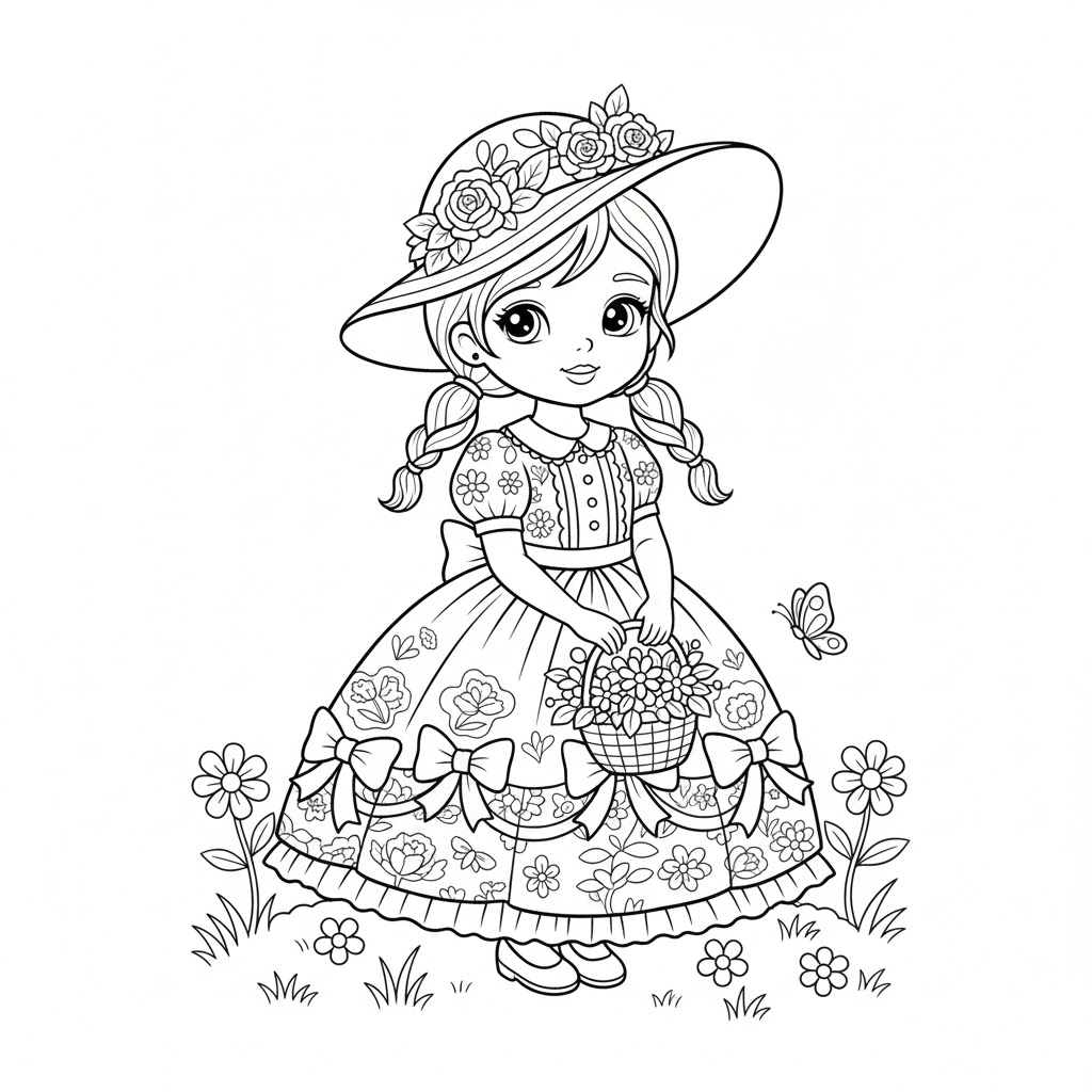 Cô Bé Trong Bộ Váy Đẹp