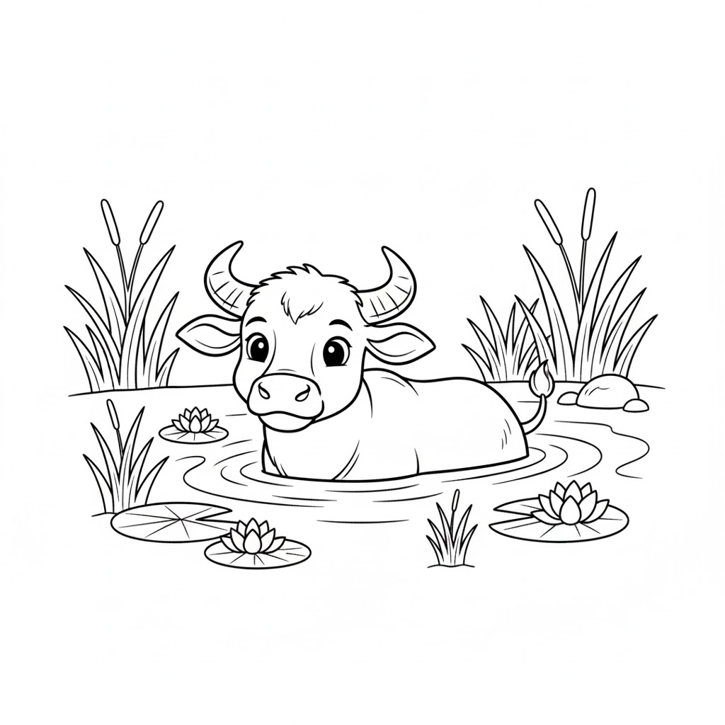 Con Trâu Dưới Nước