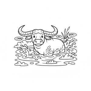 Con Trâu Nước Trong Đầm Lầy