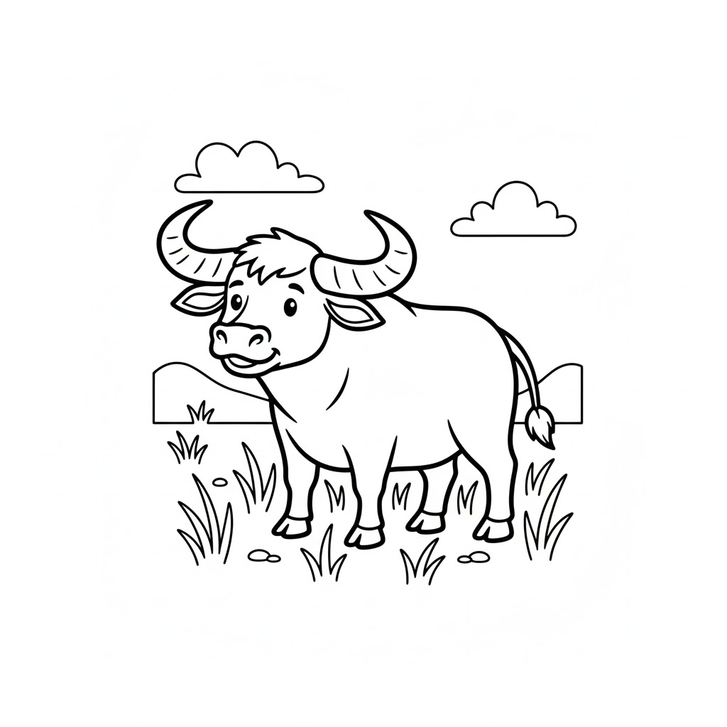 Con Trâu Trên Đồng Cỏ