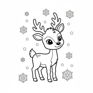 Con Tuần Lộc và Những Bông Tuyết