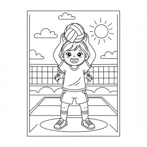 Cô Bé Đỡ Bóng Chuyền