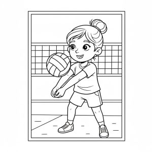 Cô Gái Đỡ Quả Bóng Chuyền