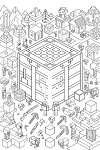 Hình Tô Màu Bàn Chế Tạo Minecraft