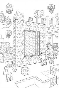 Hình Tô Màu Cổng Hủy Diệt Minecraft