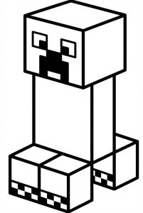 Hình Tô Màu Creeper Minecraft PE Siêu Đẹp