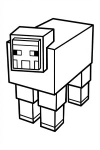 Hình Tô Màu Cừu Minecraft PE Siêu Đẹp