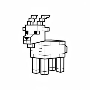 Hình Tô Màu Dê Minecraft