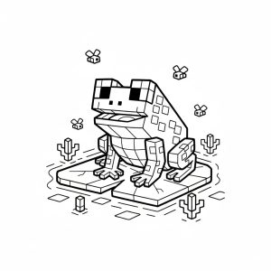 Hình Tô Màu Ếch Minecraft