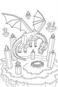 Hình Tô Màu Ender Dragon Minecraft