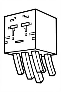 Hình Tô Màu Ghast Minecraft PE Siêu Đẹp