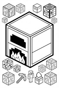 Hình Tô Màu Lò Nung Minecraft