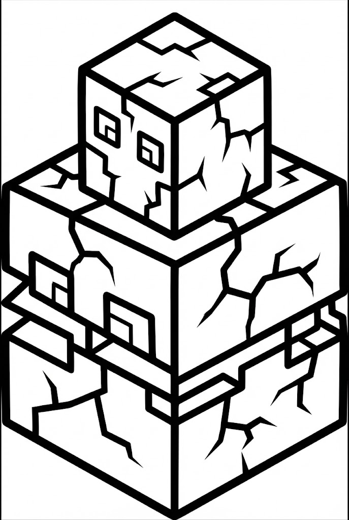 Hình Tô Màu Magma Cube Minecraft PE Siêu Đẹp