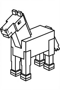Hình Tô Màu Ngựa Minecraft