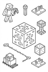 Hình Tô Màu Quặng Redstone Minecraft