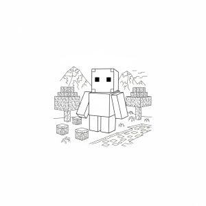 Hình Tô Màu Snow Golem Minecraft