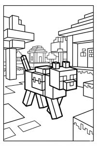 Hình Tô Màu Stray Minecraft PE Siêu Đẹp