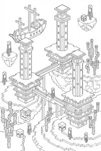 Hình Tô Màu Thành Phố End Minecraft