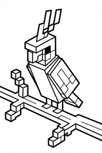 Hình Tô Màu Vẹt Minecraft