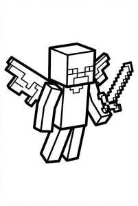 Hình Tô Màu Vex Minecraft PE Siêu Đẹp