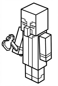 Hình Tô Màu Vindicator Minecraft PE Siêu Đẹp