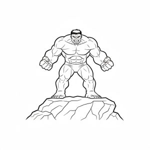 Hulk Đứng Trên Mỏm Đá