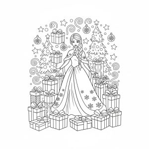 Màu Công Chúa Tuyết Và Giáng Sinh