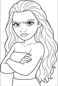 Tô màu Moana Giận Dữ