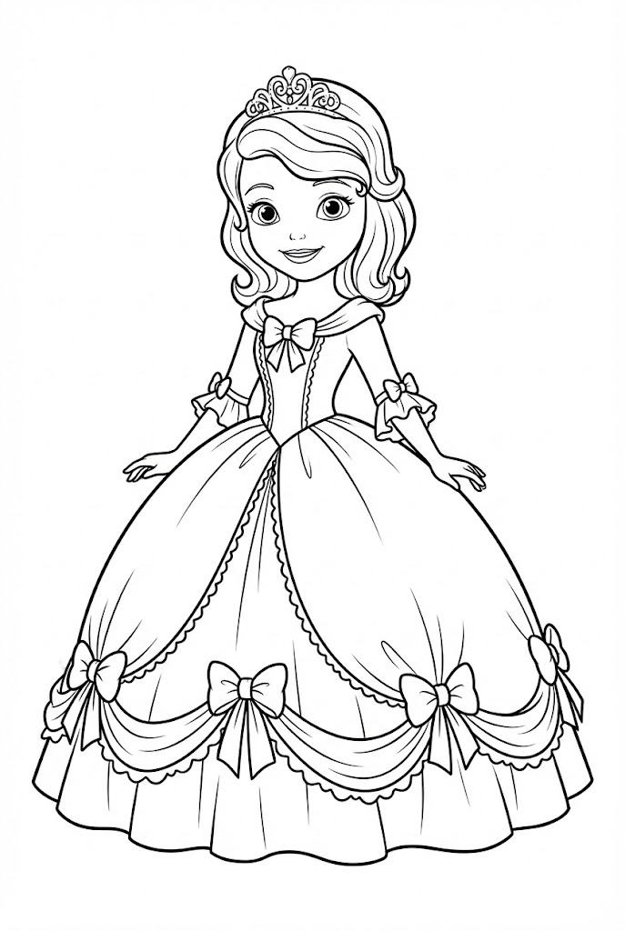 Tô màu Sofia Mỉm Cười