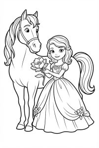 Tô màu Sofia Với Chú Ngựa