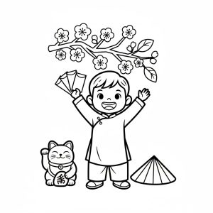 Tô Màu Bé Khoe Lì Xì