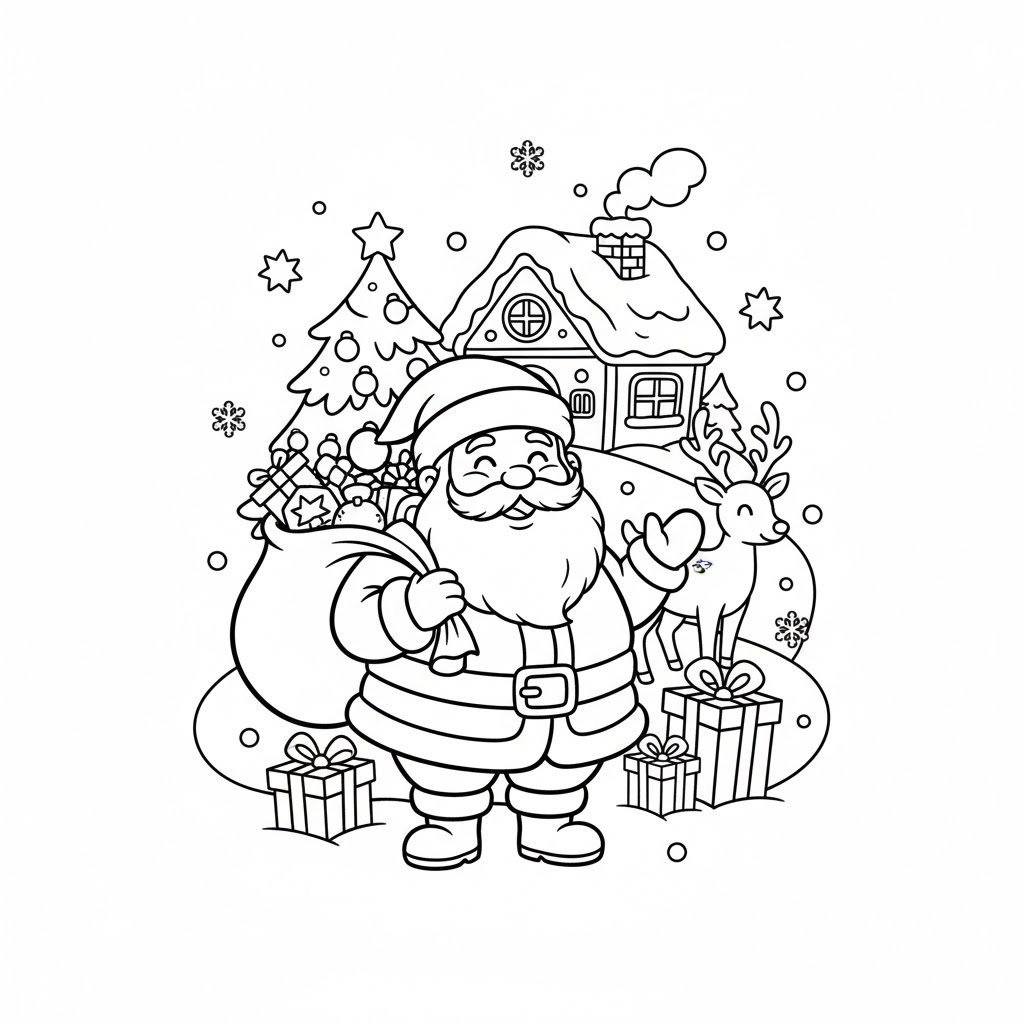 Tô Màu Ông Già Noel Đáng Yêu