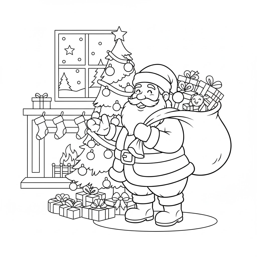 Tô Màu Ông Già Noel Phát Quà