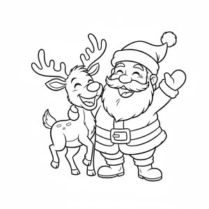 Tô Màu Ông Già noel và Tuần Lộc