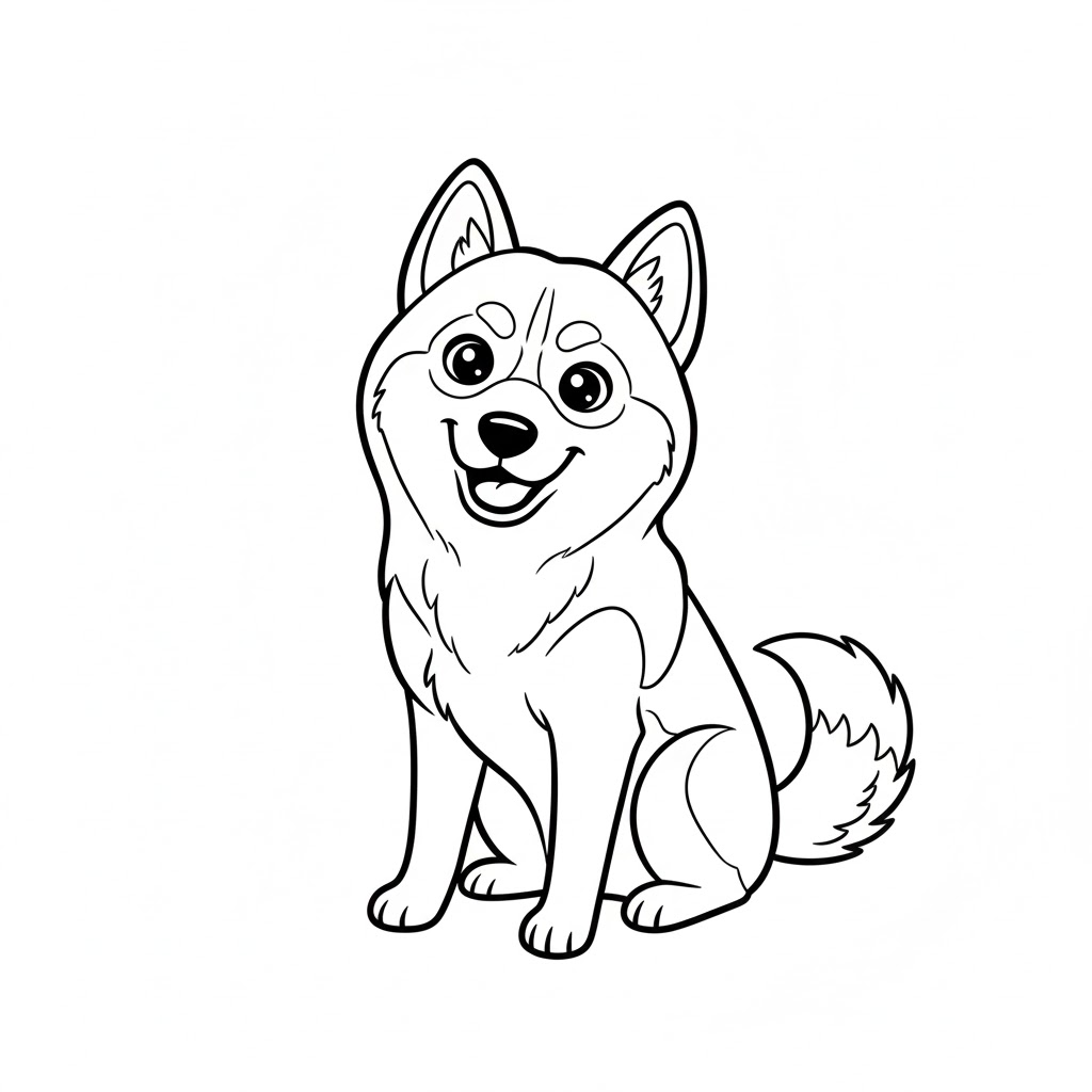 Tô màu 1 Chú Chó Husky