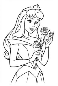 Tô màu Aurora Cầm Hoa Hồng