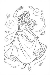 Tô màu Aurora Đang Nhảy