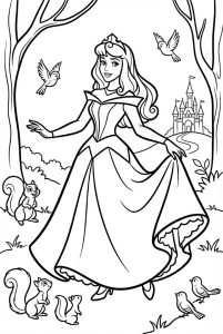 Tô màu Aurora Đáng Yêu