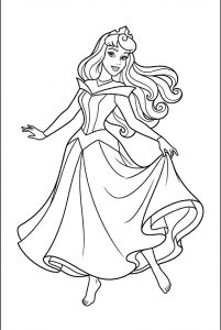 Tô màu Aurora Đi Chân Trần