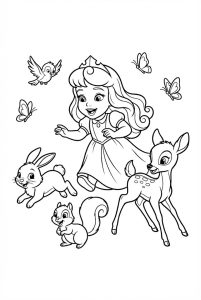 Tô màu Aurora Lúc Nhỏ