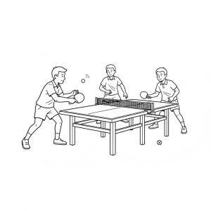 Tô màu Bóng Bàn Đôi Nam