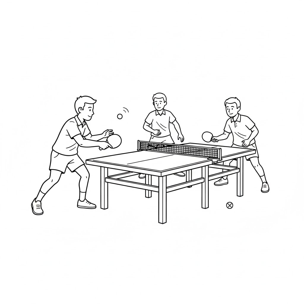 Tô màu Bóng Bàn Đôi Nam